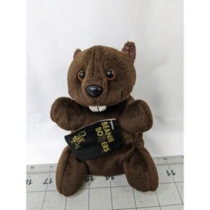 Beanie Boppers Chips Beaver Plush Mighty Stars 6.5 Inch Stuffed Animal Toy